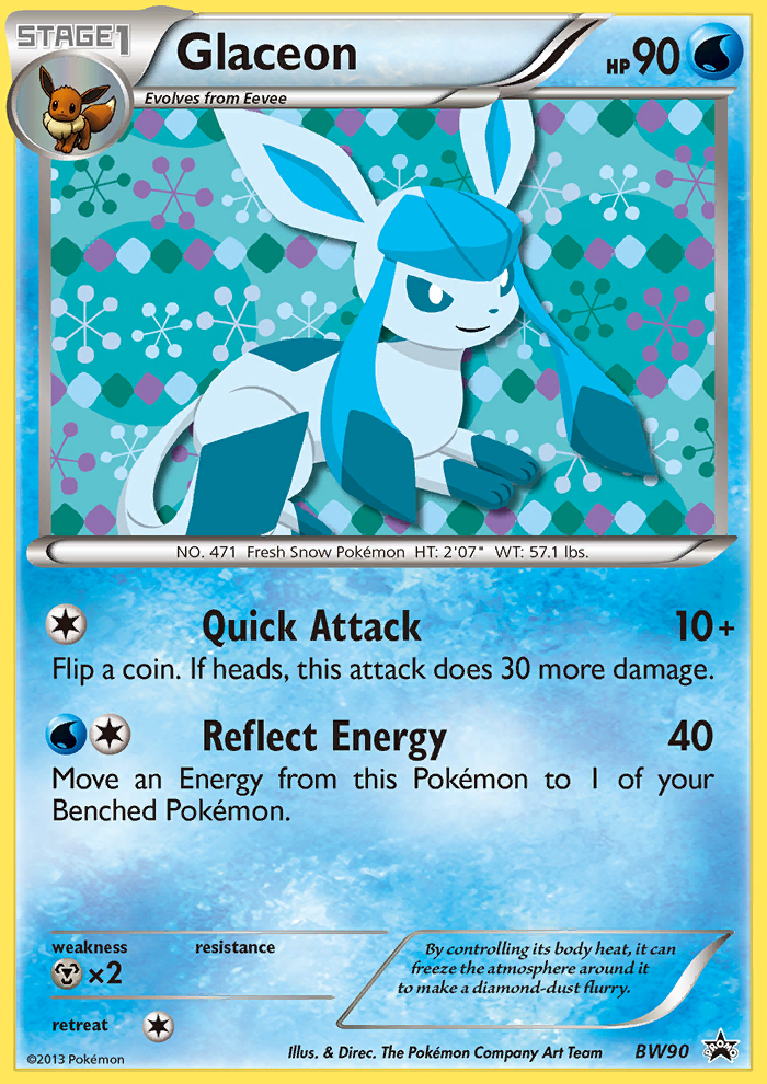 Glaceon (BW90) [Black & White: Black Star Promos] | Dumpster Cat Games