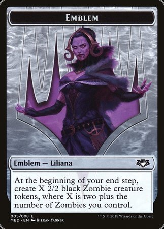 Emblem - Liliana, the Last Hope [Mythic Edition Tokens] | Dumpster Cat Games