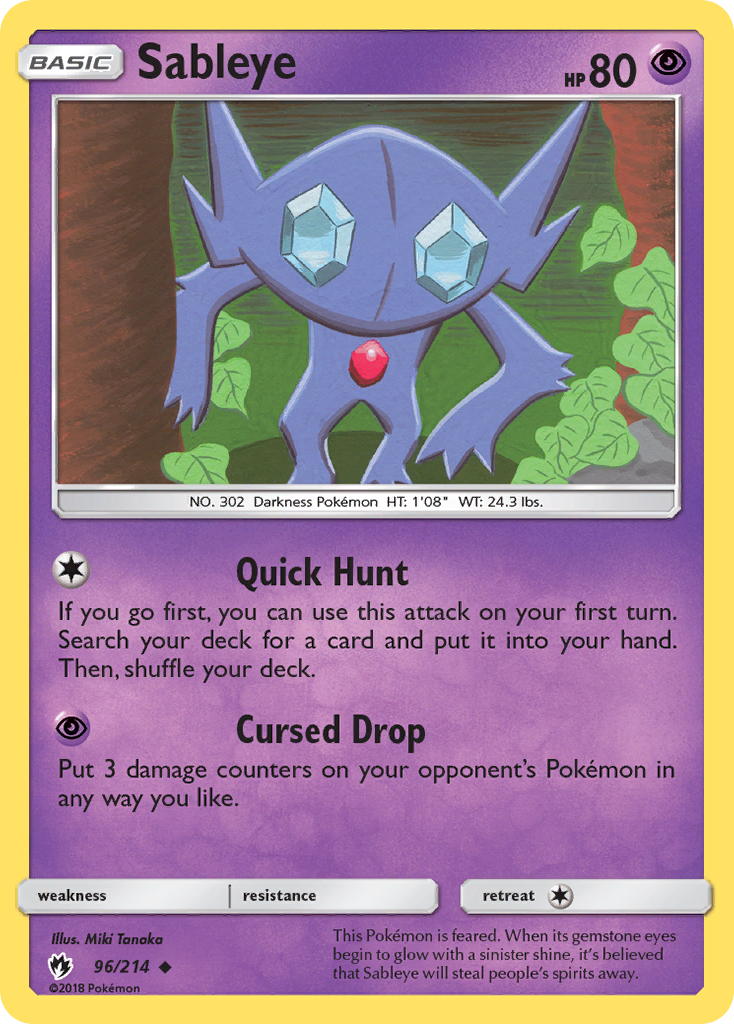 Sableye (96/214) [Sun & Moon: Lost Thunder] | Dumpster Cat Games