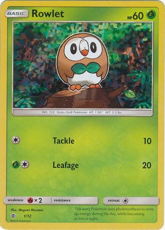 Rowlet (1/12) [McDonald's Promos: 2017 Collection] | Dumpster Cat Games