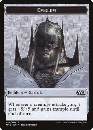 Emblem - Garruk, Apex Predator [Magic 2015 Tokens] | Dumpster Cat Games