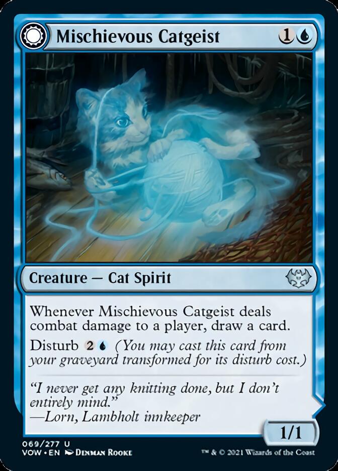 Mischievous Catgeist // Catlike Curiosity [Innistrad: Crimson Vow] | Dumpster Cat Games