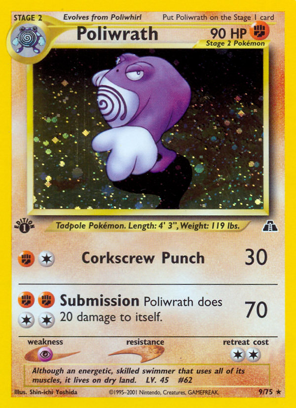 Poliwrath (9/75) [Neo Discovery 1st Edition] | Dumpster Cat Games