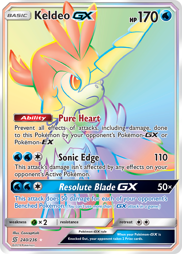 Keldeo GX (240/236) [Sun & Moon: Unified Minds] | Dumpster Cat Games