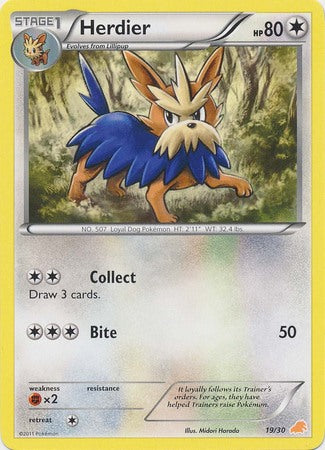 Herdier (19/30) [Black & White: Trainer Kit - Excadrill] | Dumpster Cat Games