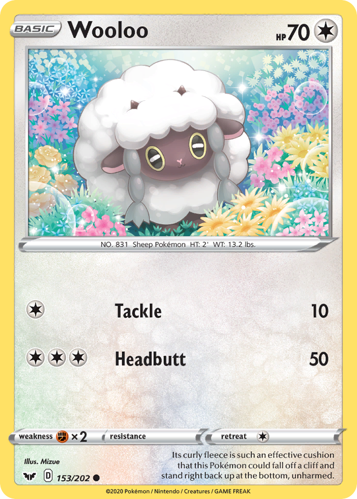 Wooloo (153/202) [Sword & Shield: Base Set] | Dumpster Cat Games