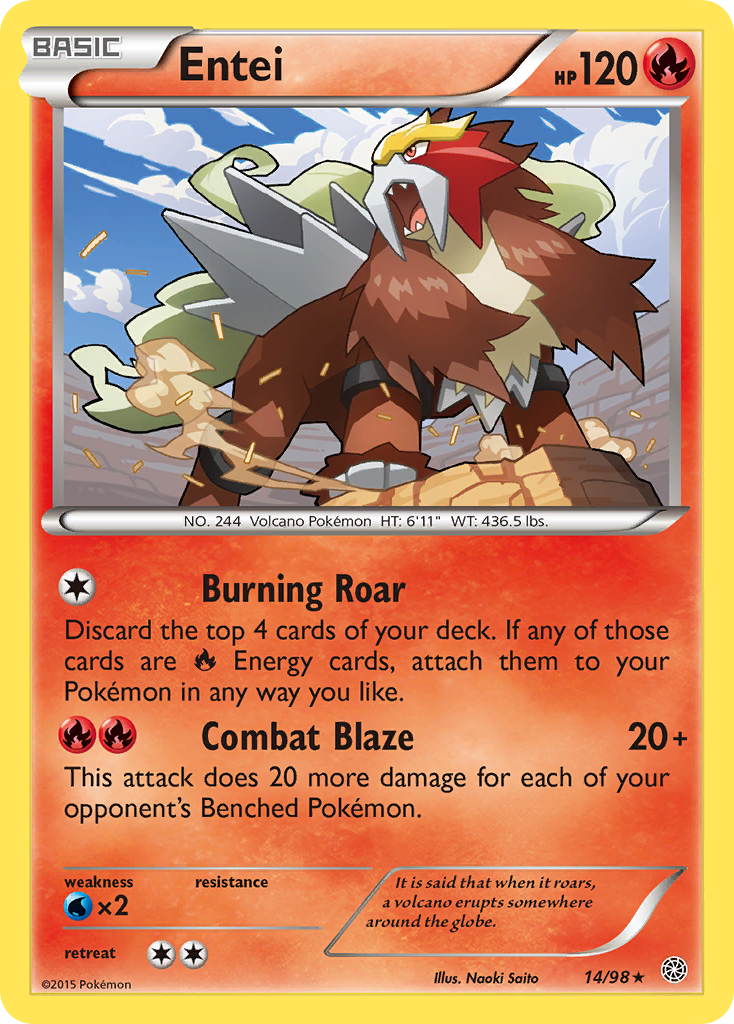 Entei (14/98) [XY: Ancient Origins] | Dumpster Cat Games