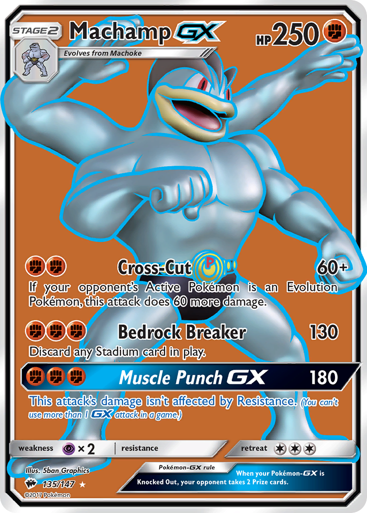 Machamp GX (135/147) [Sun & Moon: Burning Shadows] | Dumpster Cat Games