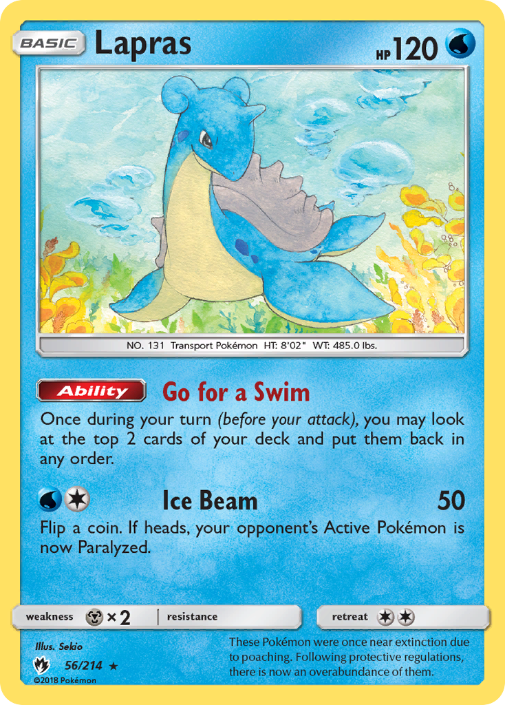 Lapras (56/214) [Sun & Moon: Lost Thunder] | Dumpster Cat Games