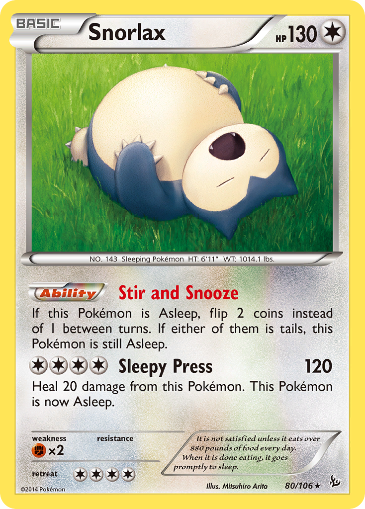 Snorlax (80/106) [XY: Flashfire] | Dumpster Cat Games