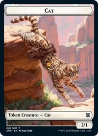 Cat // Hydra Double-sided Token [Zendikar Rising Tokens] | Dumpster Cat Games