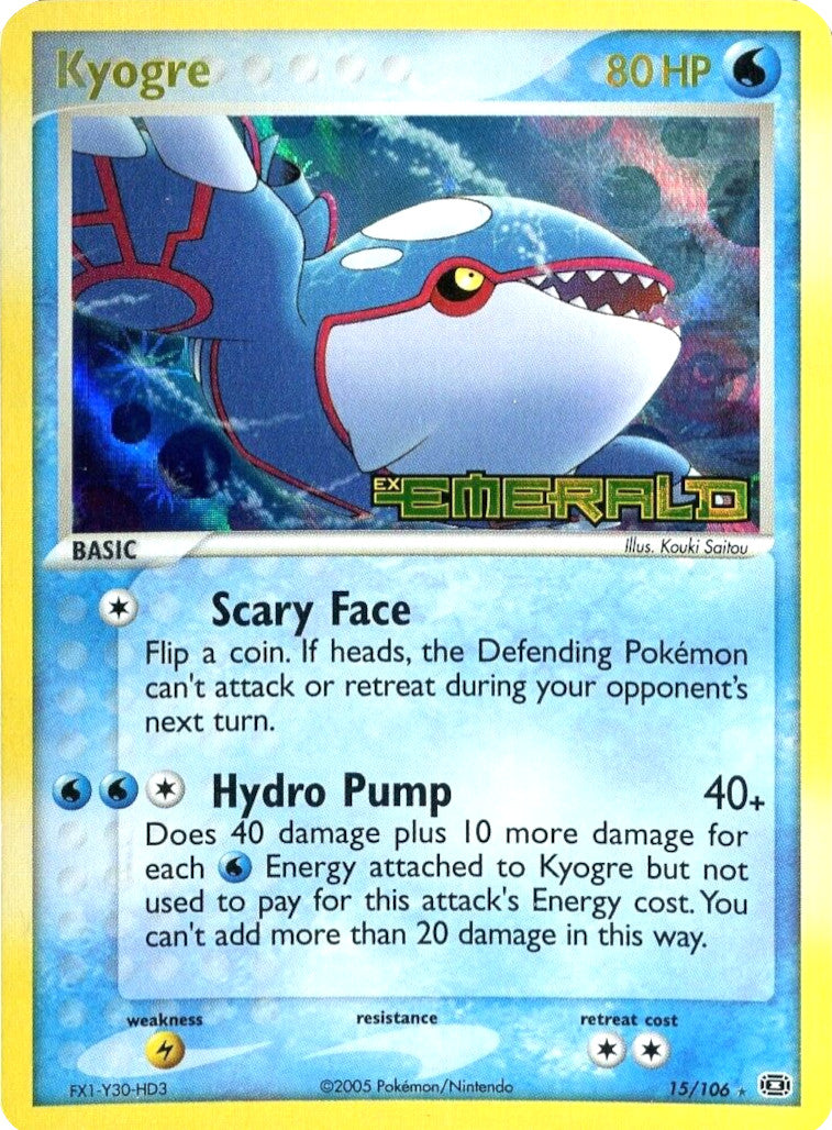 Kyogre (15/106) (Stamped) [EX: Emerald] | Dumpster Cat Games