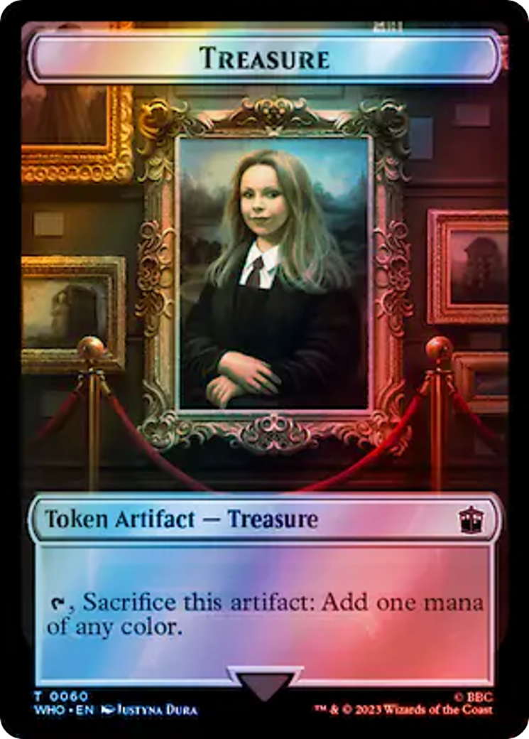 Soldier // Treasure (0060) Double-Sided Token (Surge Foil) [Doctor Who Tokens] | Dumpster Cat Games