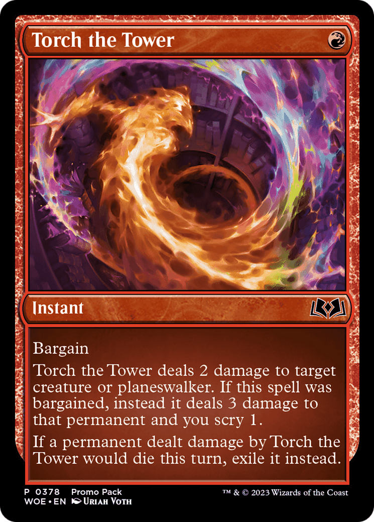 Torch the Tower (Promo Pack) [Wilds of Eldraine Promos] | Dumpster Cat Games