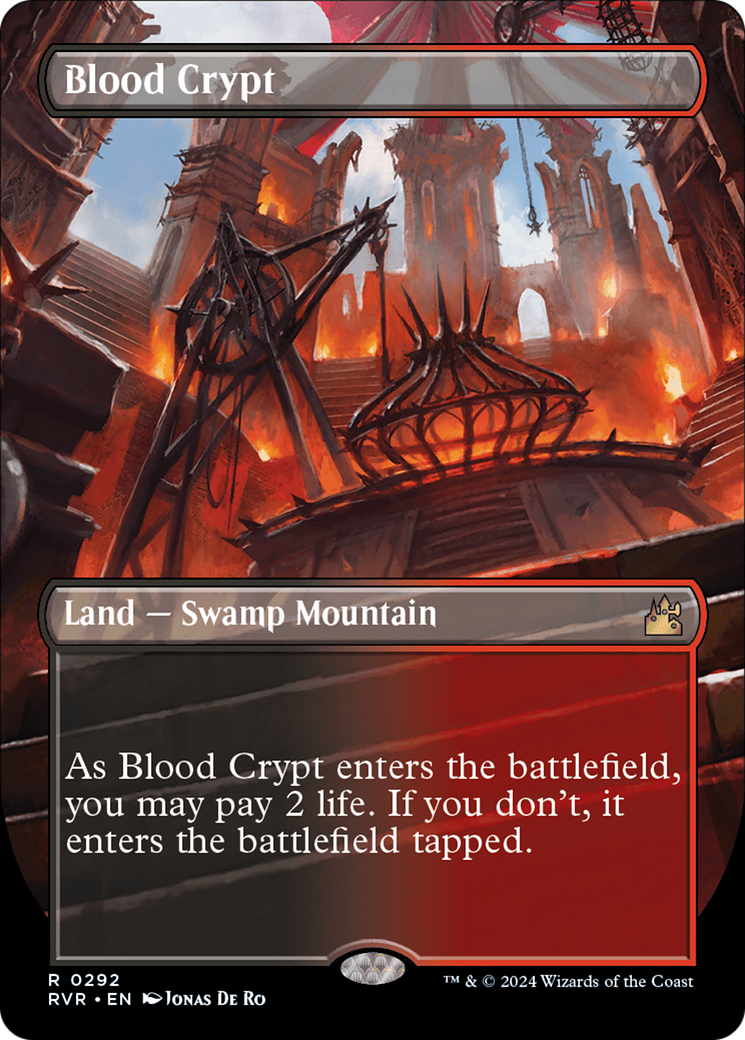 Blood Crypt (Borderless) [Ravnica Remastered] | Dumpster Cat Games