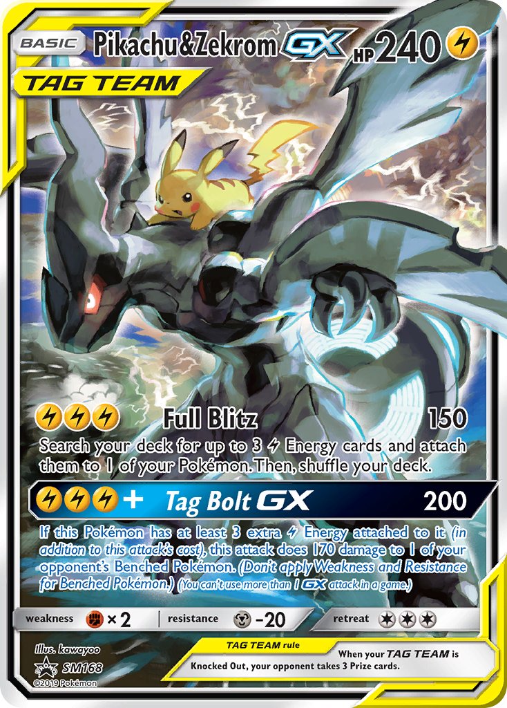 Pikachu & Zekrom GX (SM168) [Sun & Moon: Black Star Promos] | Dumpster Cat Games