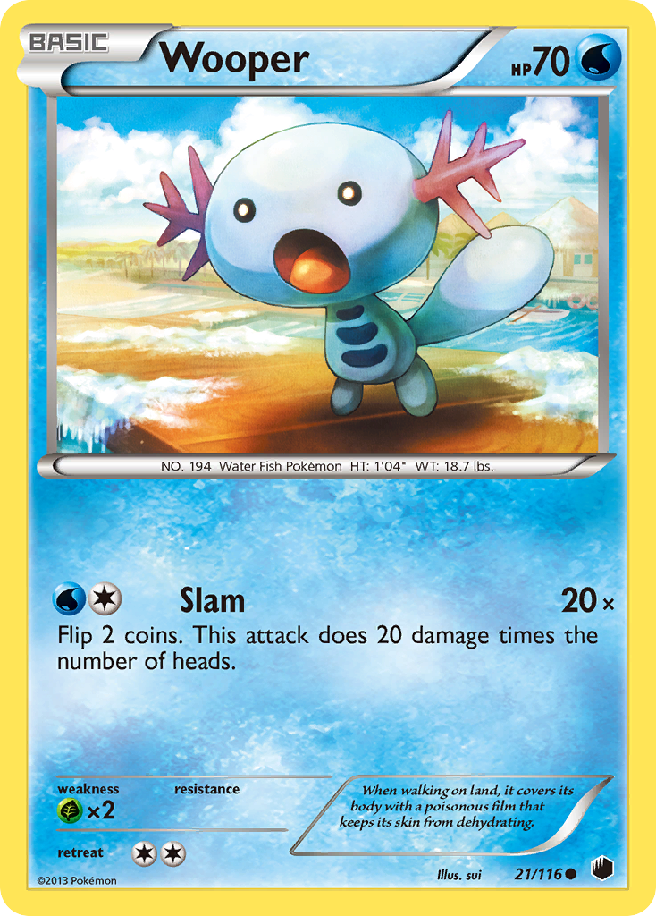 Wooper (21/116) [Black & White: Plasma Freeze] | Dumpster Cat Games