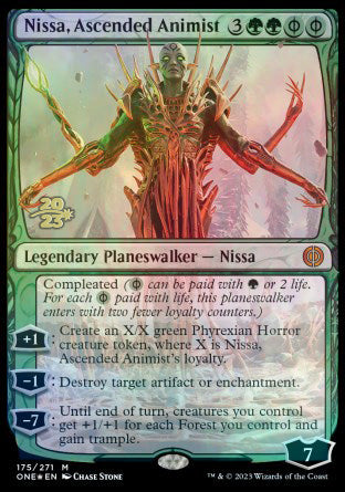 Nissa, Ascended Animist [Phyrexia: All Will Be One Prerelease Promos] | Dumpster Cat Games