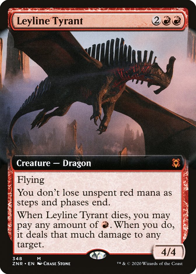 Leyline Tyrant (Extended Art) [Zendikar Rising] | Dumpster Cat Games