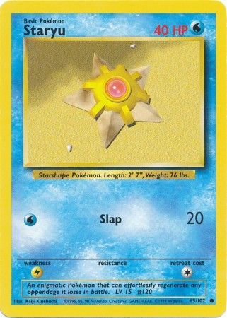 Staryu (65/102) [Base Set Unlimited] | Dumpster Cat Games