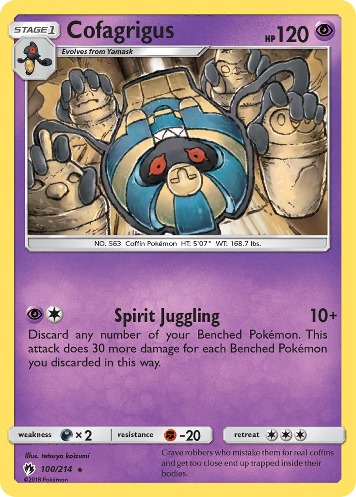 Cofagrigus (100/214) [Sun & Moon: Lost Thunder] | Dumpster Cat Games