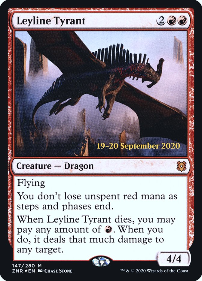 Leyline Tyrant  [Zendikar Rising Prerelease Promos] | Dumpster Cat Games