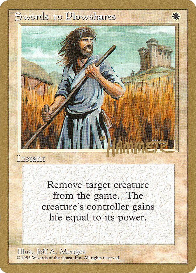 Swords to Plowshares (Shawn "Hammer" Regnier) [Pro Tour Collector Set] | Dumpster Cat Games