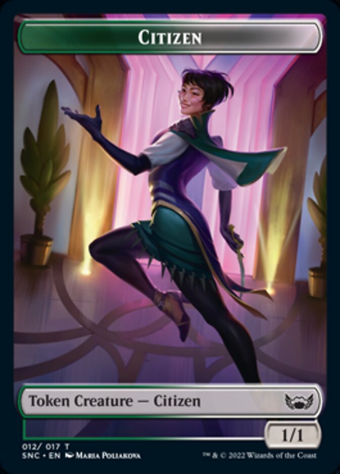 Cat // Citizen Double-sided Token [Streets of New Capenna Tokens] | Dumpster Cat Games