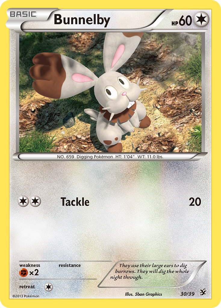 Bunnelby (30/39) [XY: Kalos Starter Set] | Dumpster Cat Games