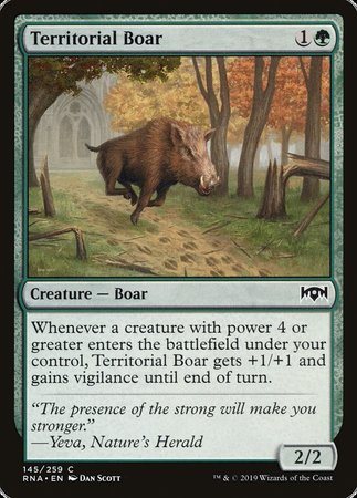 Territorial Boar [Ravnica Allegiance] | Dumpster Cat Games