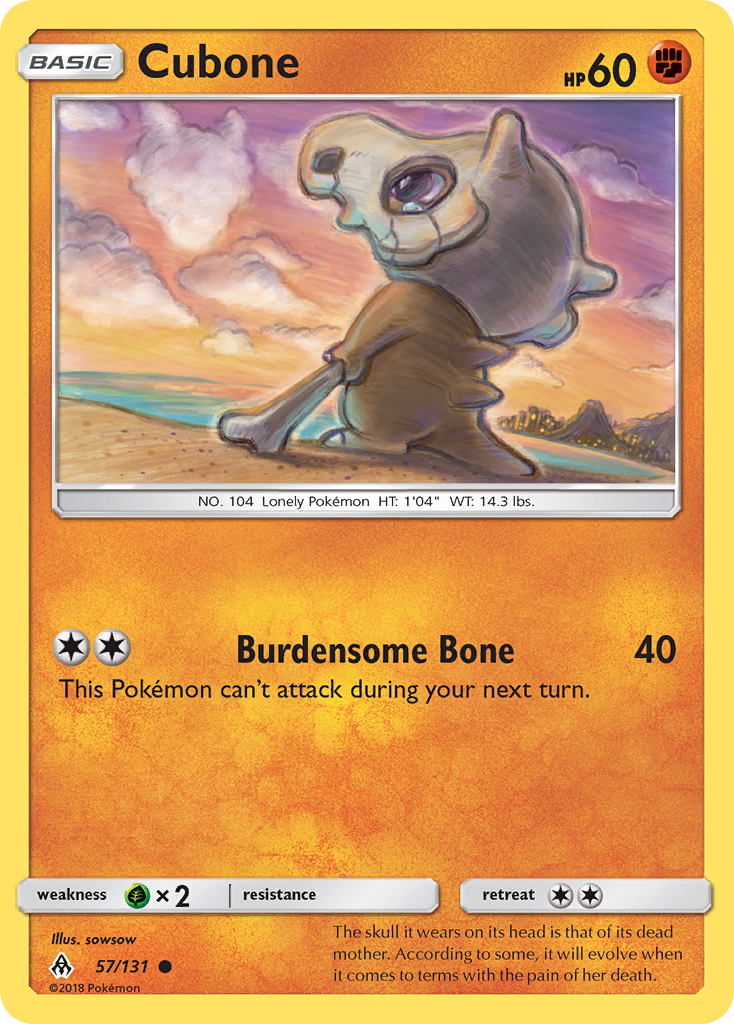 Cubone (57/131) [Sun & Moon: Forbidden Light] | Dumpster Cat Games