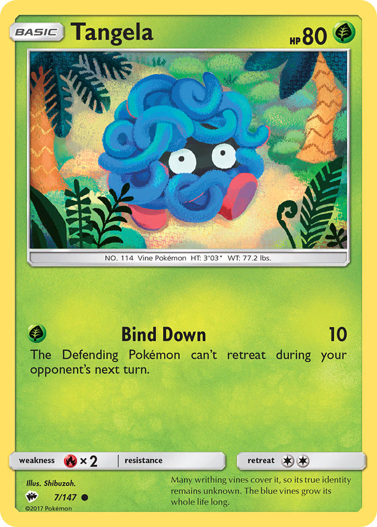 Tangela (7/147) [Sun & Moon: Burning Shadows] | Dumpster Cat Games