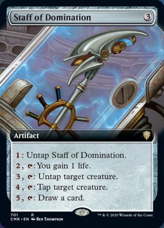 Staff of Domination (Extended Art) [Commander Legends] | Dumpster Cat Games