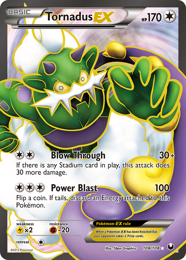 Tornadus EX (108/108) [Black & White: Dark Explorers] | Dumpster Cat Games