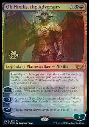 Ob Nixilis, the Adversary [Streets of New Capenna Prerelease Promos] | Dumpster Cat Games