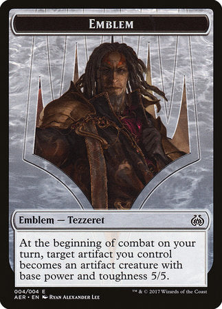 Emblem - Tezzeret the Schemer [Aether Revolt Tokens] | Dumpster Cat Games