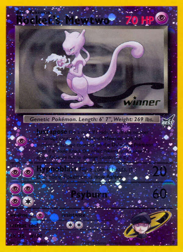 Rocket's Mewtwo (8) (Winner) [Best of Promos] | Dumpster Cat Games