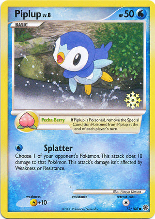 Piplup (72/100) [Countdown Calendar Promos] | Dumpster Cat Games