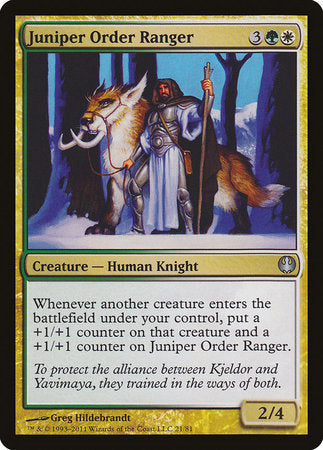 Juniper Order Ranger [Duel Decks: Knights vs. Dragons] | Dumpster Cat Games