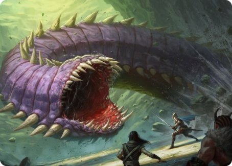 Purple Worm Art Card [Dungeons & Dragons: Adventures in the Forgotten Realms Art Series] | Dumpster Cat Games