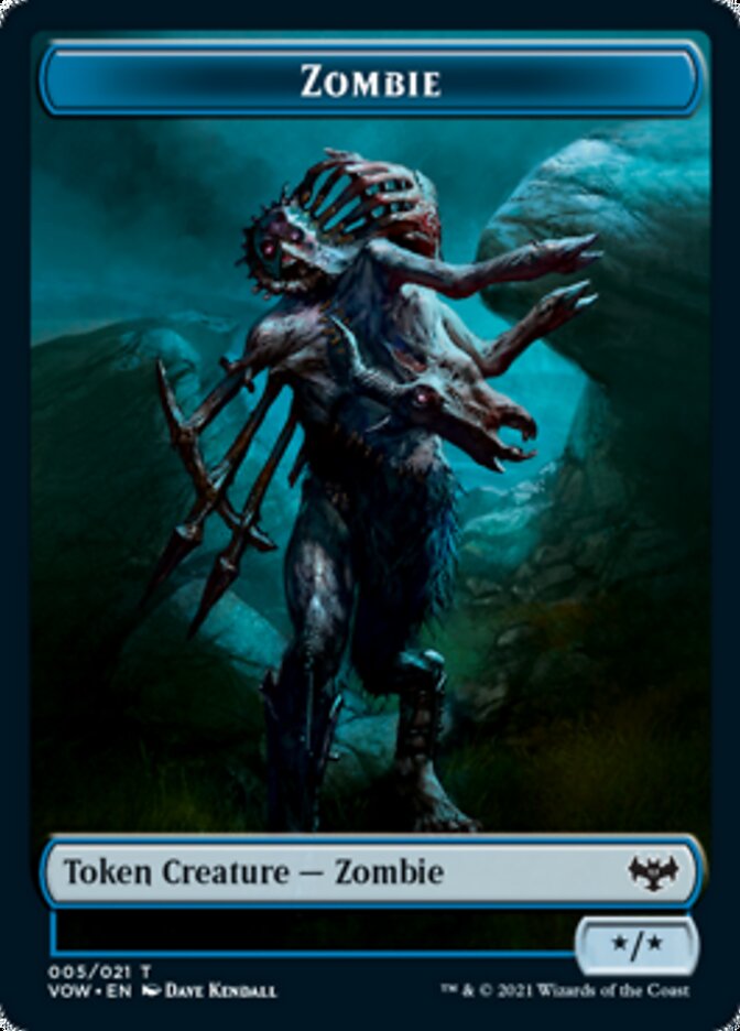 Zombie Token (005) [Innistrad: Crimson Vow Tokens] | Dumpster Cat Games