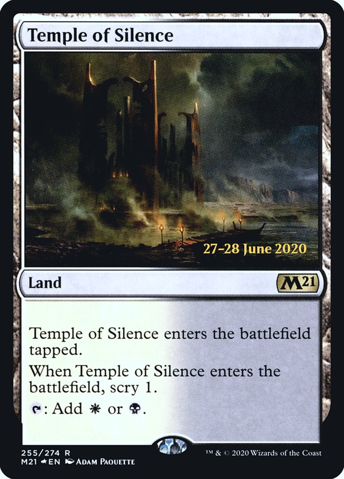 Temple of Silence  [Core Set 2021 Prerelease Promos] | Dumpster Cat Games