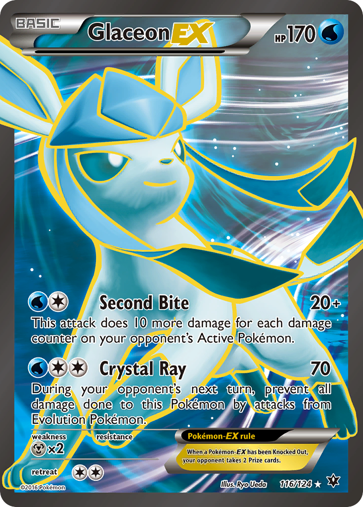 Glaceon EX (116/124) [XY: Fates Collide] | Dumpster Cat Games