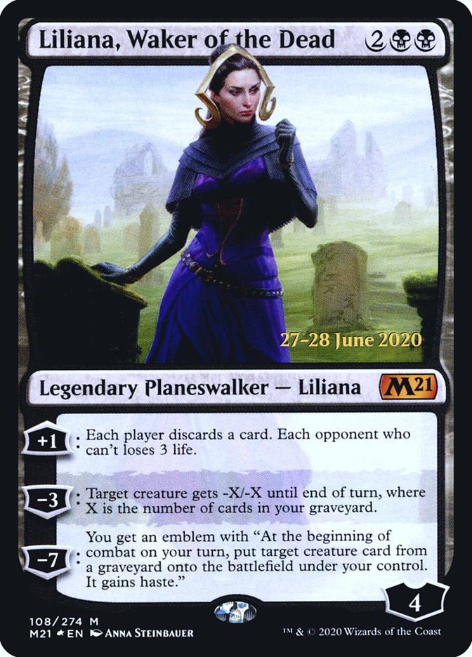 Liliana, Waker of the Dead  [Core Set 2021 Prerelease Promos] | Dumpster Cat Games