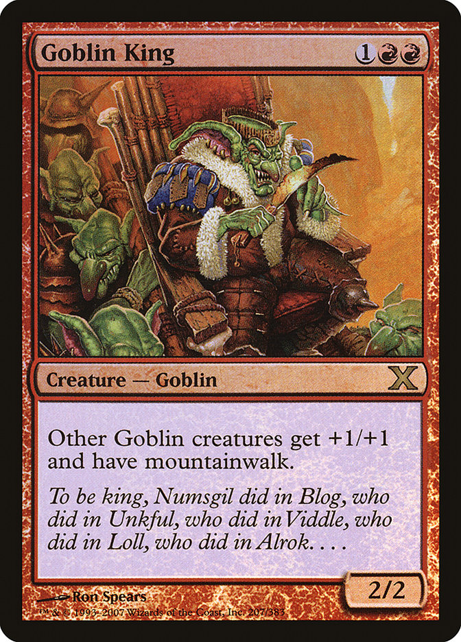 Goblin King (Premium Foil) [Tenth Edition] | Dumpster Cat Games