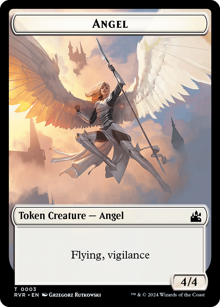 Angel Token (0003) [Ravnica Remastered Tokens] | Dumpster Cat Games