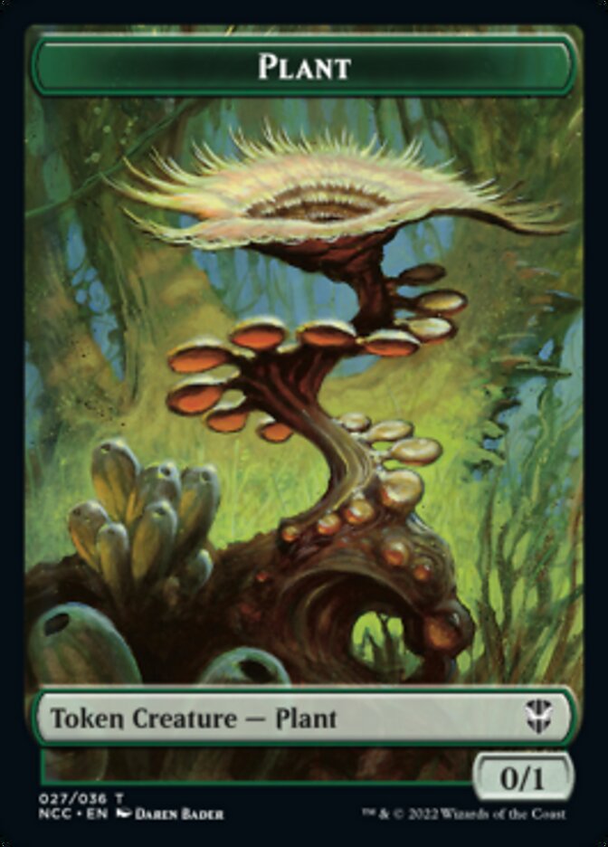 Plant // Treasure (015) Double-sided Token [Streets of New Capenna Commander Tokens] | Dumpster Cat Games