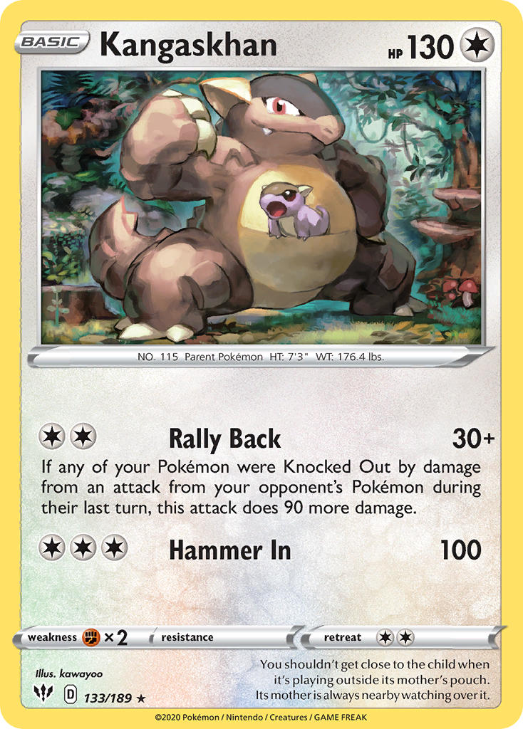 Kangaskhan (133/189) (Theme Deck Exclusive) [Sword & Shield: Darkness Ablaze] | Dumpster Cat Games