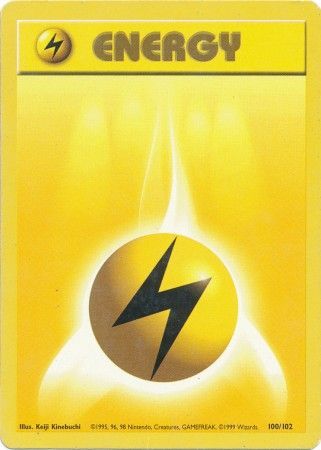 Lightning Energy (100/102) [Base Set Unlimited] | Dumpster Cat Games