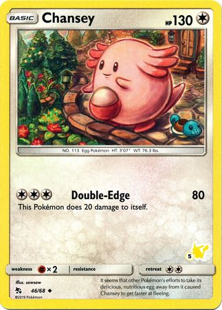 Chansey (46/68) (Pikachu Stamp #5) [Battle Academy 2020] | Dumpster Cat Games